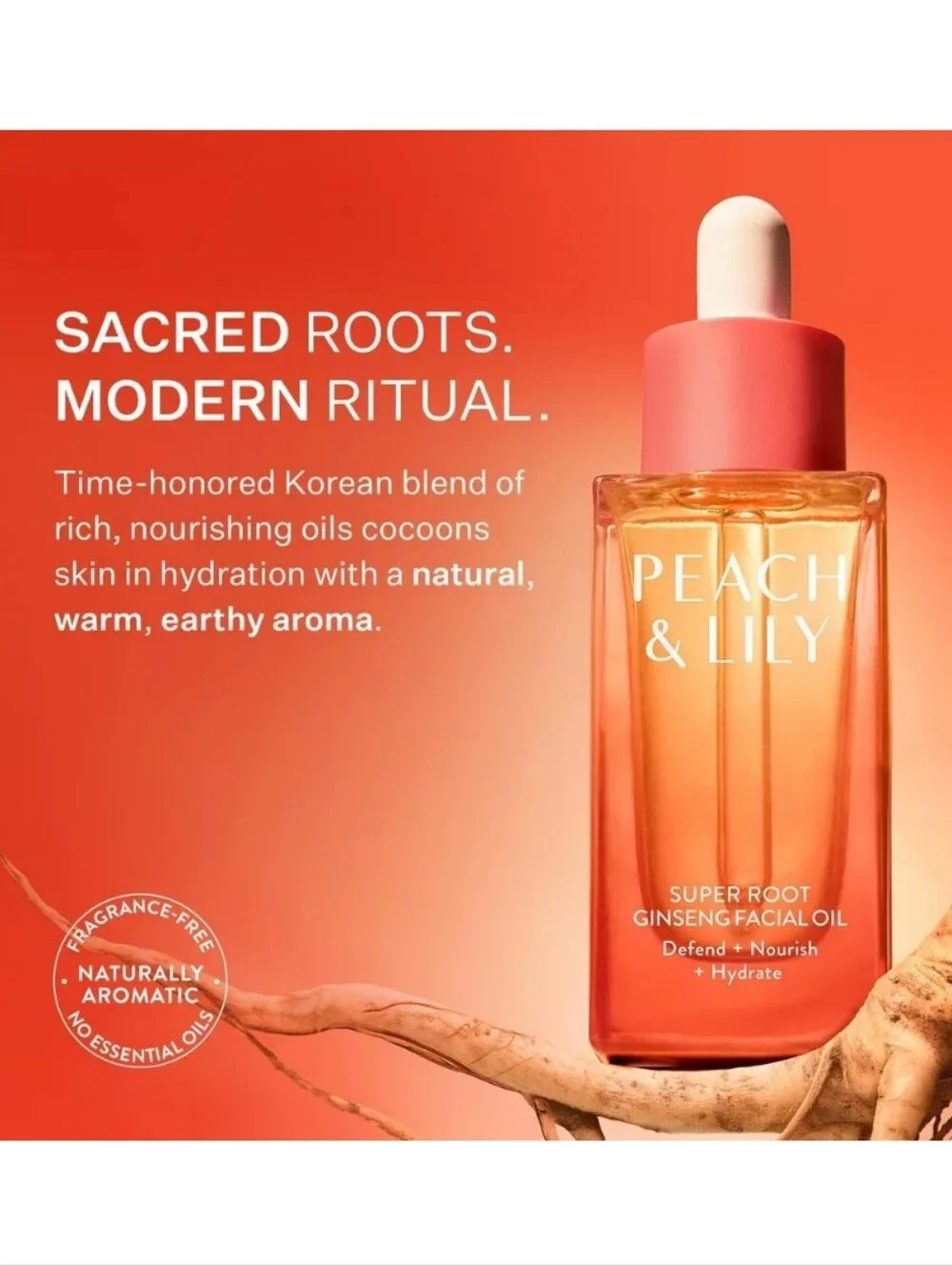 PEACH & LILY SUPER ROOT GINSENG FACIAL OIL.